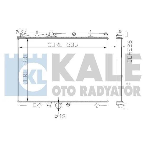 Kale Oto Radiator 364500 Radiator, engine cooling 364500