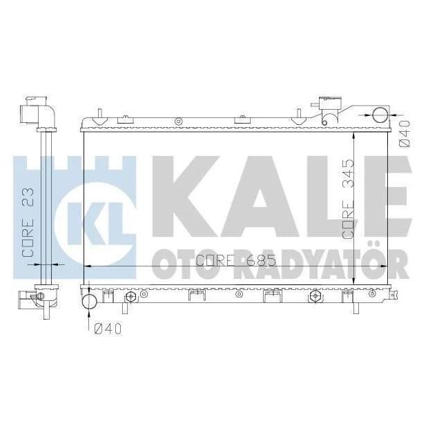 Kale Oto Radiator 364700 Radiator, engine cooling 364700