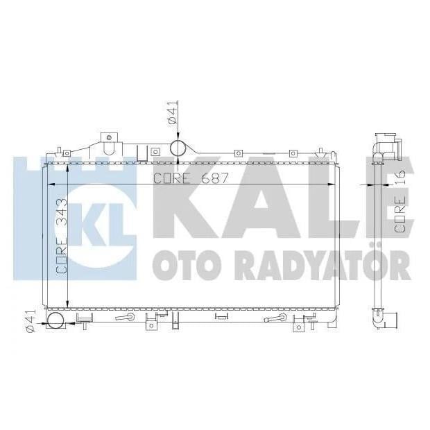 Kale Oto Radiator 365000 Radiator, engine cooling 365000