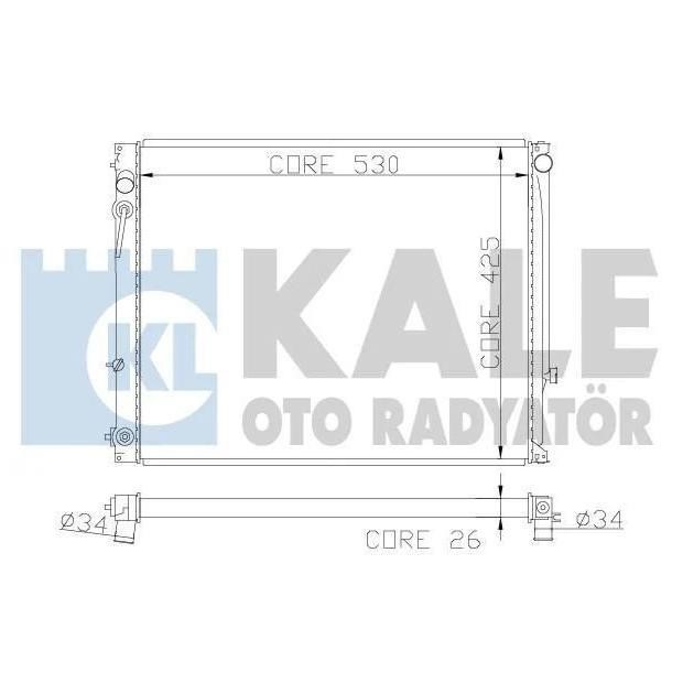 Kale Oto Radiator 365200 Radiator, engine cooling 365200