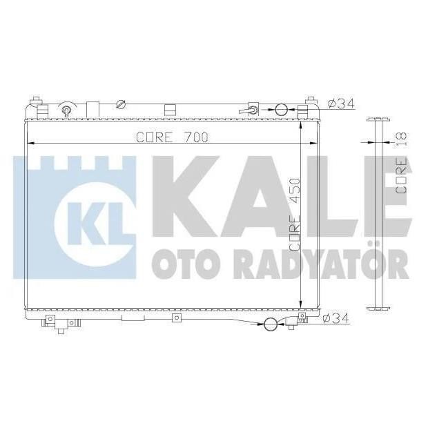 Kale Oto Radiator 365500 Radiator, engine cooling 365500