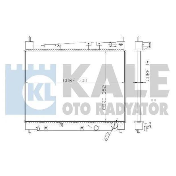 Kale Oto Radiator 366000 Radiator, engine cooling 366000