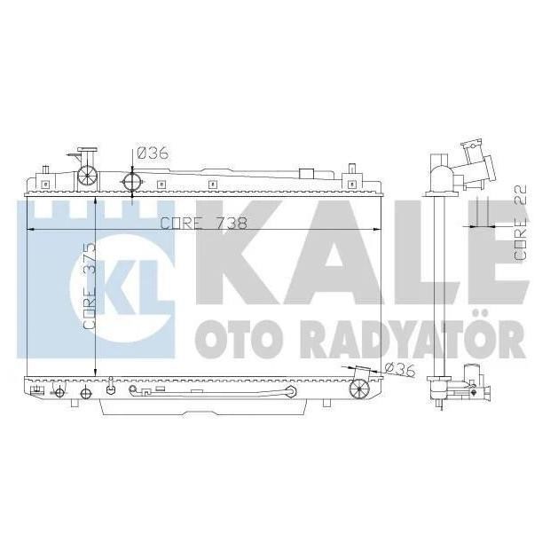 Kale Oto Radiator 366100 Radiator, engine cooling 366100
