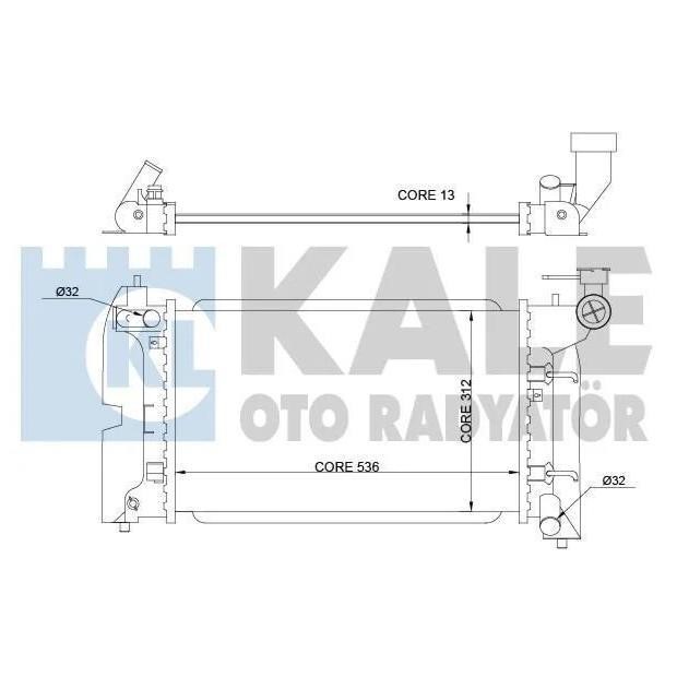 Kale Oto Radiator 366200 Radiator, engine cooling 366200