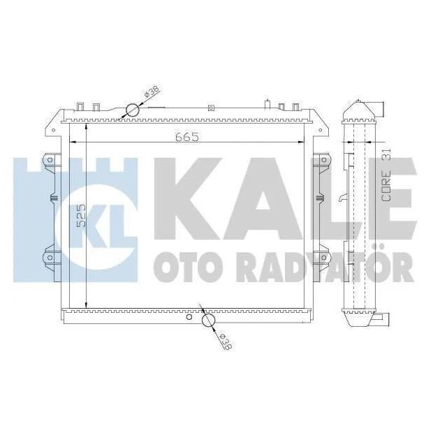 Kale Oto Radiator 366500 Radiator, engine cooling 366500
