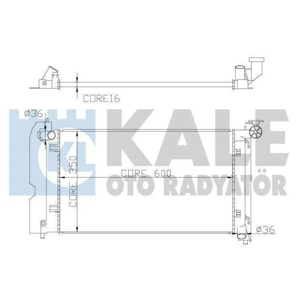 Kale Oto Radiator 366800 Radiator, engine cooling 366800