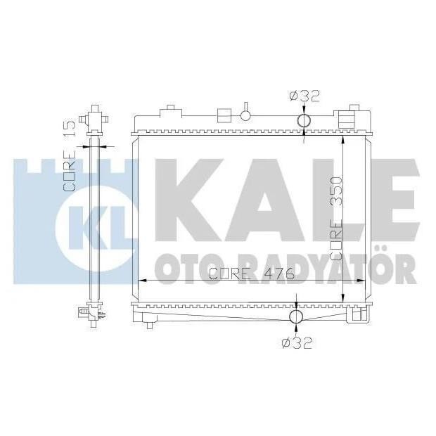 Kale Oto Radiator 367000 Radiator, engine cooling 367000