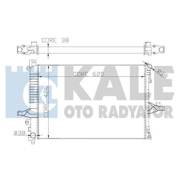 Kale Oto Radiator 367200 Radiator, engine cooling 367200