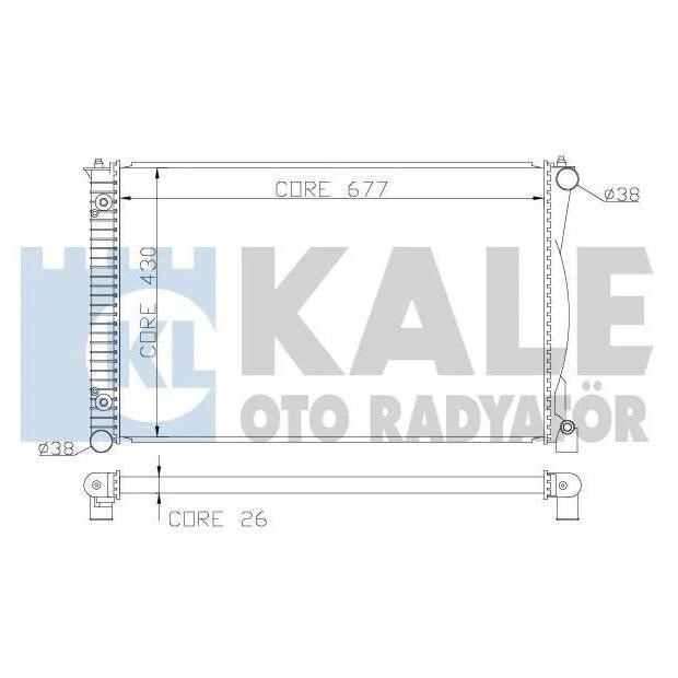 Kale Oto Radiator 367800 Radiator, engine cooling 367800