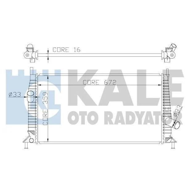 Kale Oto Radiator 356300 Radiator, engine cooling 356300