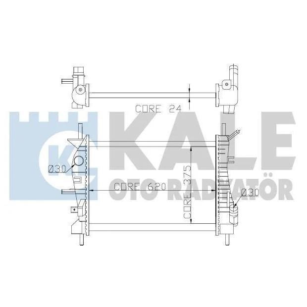 Kale Oto Radiator 356400 Radiator, engine cooling 356400