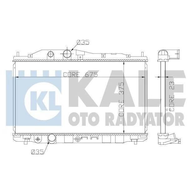 Kale Oto Radiator 357200 Radiator, engine cooling 357200
