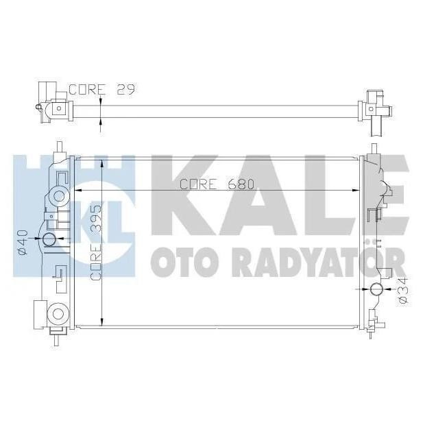 Kale Oto Radiator 349300 Radiator, engine cooling 349300