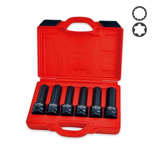 JGAI0602 Toptul Set of 3/4" impact sockets