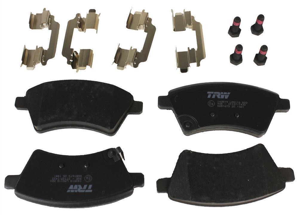 TRW GDB1673 TRW COTEC disc brake pads, set GDB1673