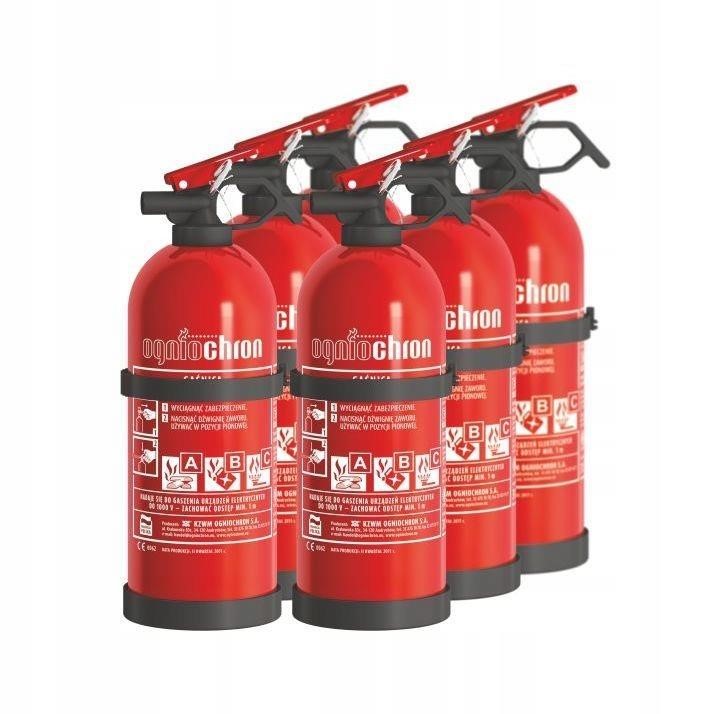 Ogniochron GP1Z ABC 1KG/W 6SET Powder fire extinguisher, 1 kg, set of 6 pcs. GP1ZABC1KGW6SET