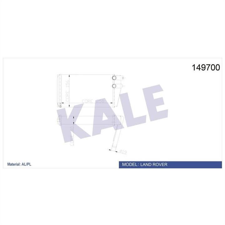 Kale Oto Radiator 149700 Heat exchanger, interior heating 149700