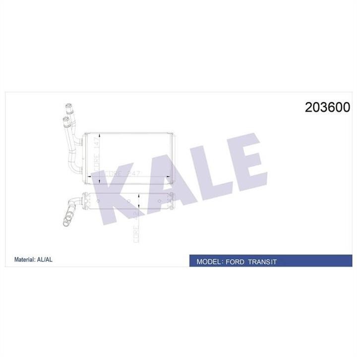 Kale Oto Radiator 203600 Heat exchanger, interior heating 203600