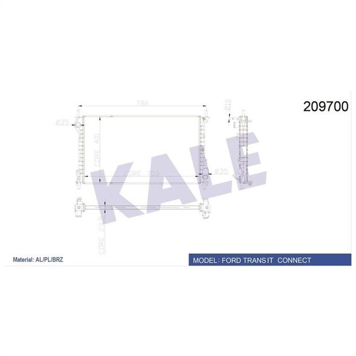 Kale Oto Radiator 209700 Cooler Module 209700