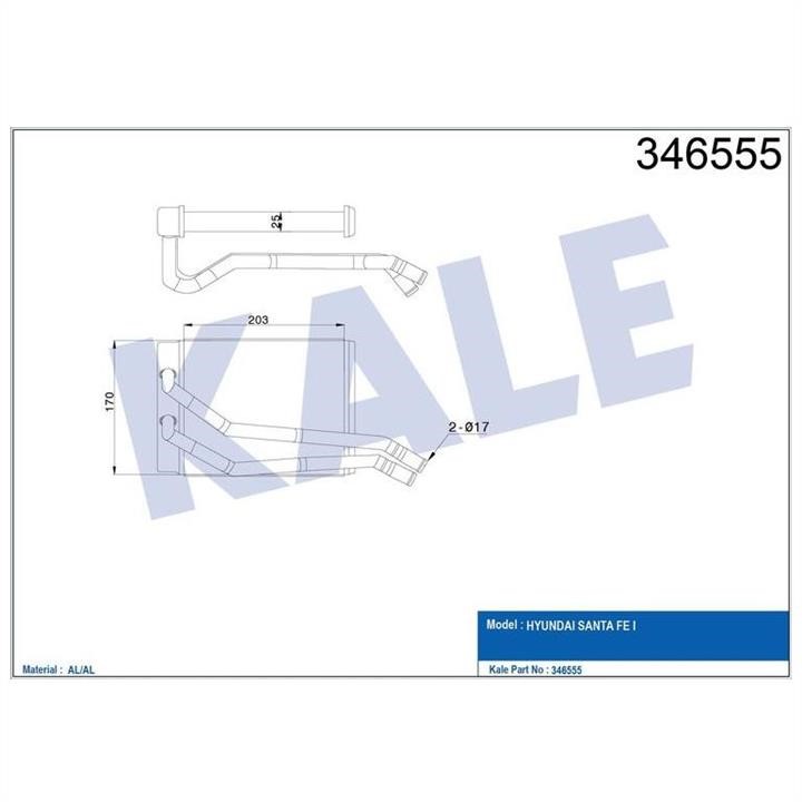 Kale Oto Radiator 346555 Heat exchanger, interior heating 346555