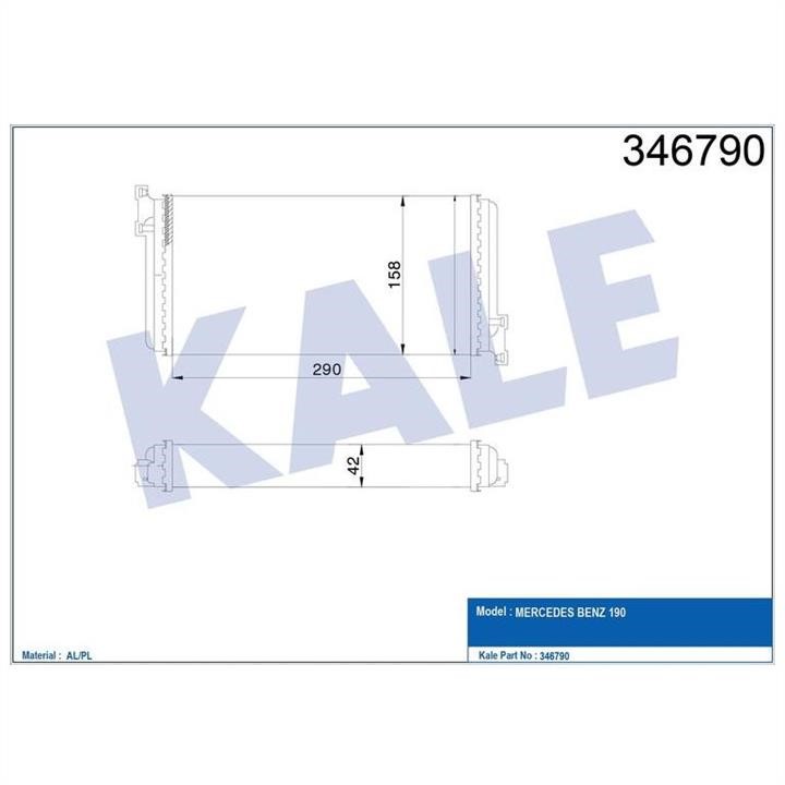 Kale Oto Radiator 346790 Heat exchanger, interior heating 346790