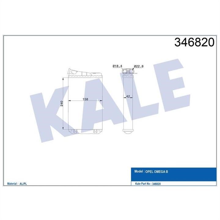 Kale Oto Radiator 346820 Heat exchanger, interior heating 346820