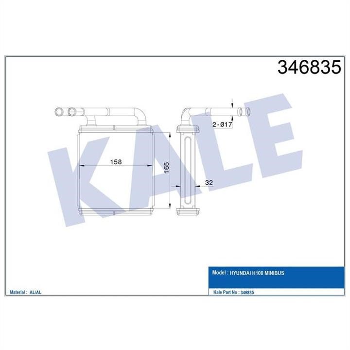 Kale Oto Radiator 346835 Heat exchanger, interior heating 346835