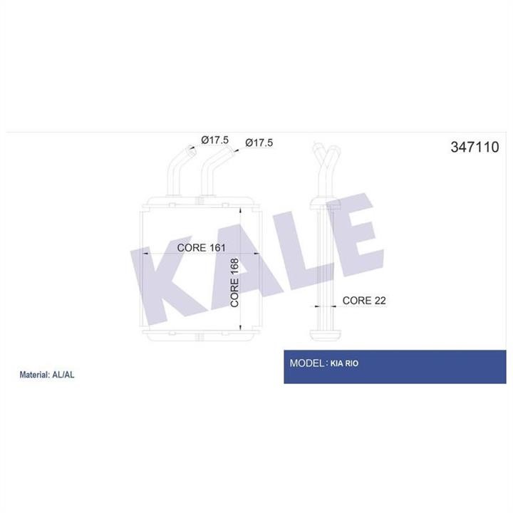 Kale Oto Radiator 347110 Heat exchanger, interior heating 347110