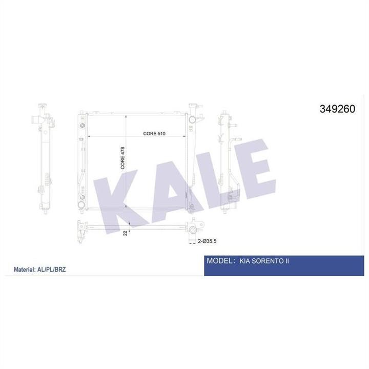 Kale Oto Radiator 349260 Cooler Module 349260