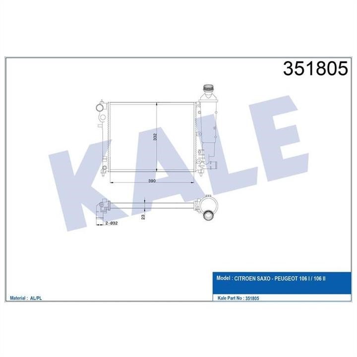 Kale Oto Radiator 351805 Cooler Module 351805