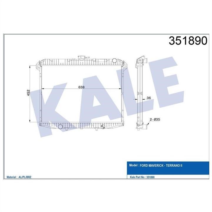 Kale Oto Radiator 351890 Cooler Module 351890