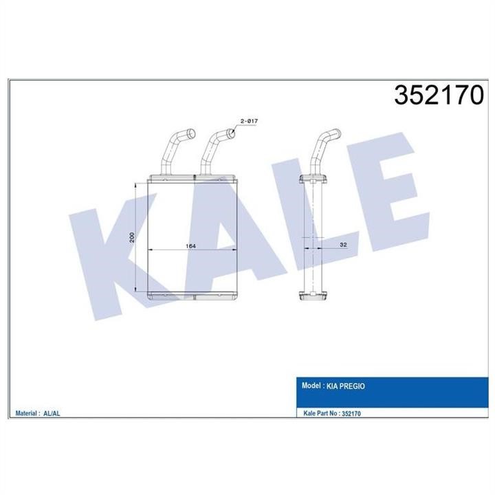 Kale Oto Radiator 352170 Heat exchanger, interior heating 352170