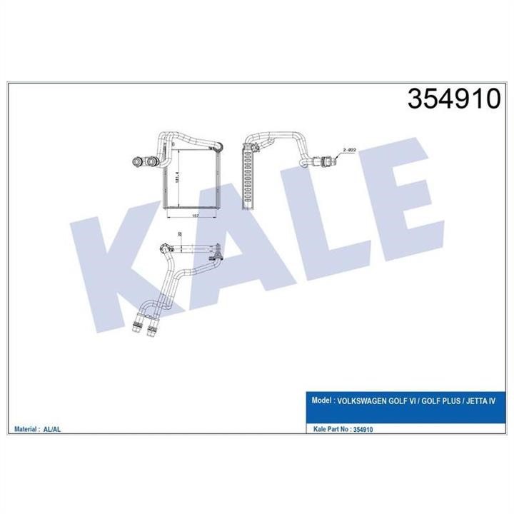 Kale Oto Radiator 354910 Heat exchanger, interior heating 354910