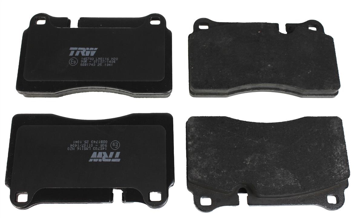 TRW GDB1743 TRW COTEC disc brake pads, set GDB1743