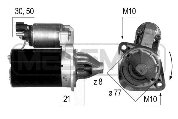 Engine starter motor KIA Pro Cee'D (Kia Pro Cee'D): 220537A Era Starter