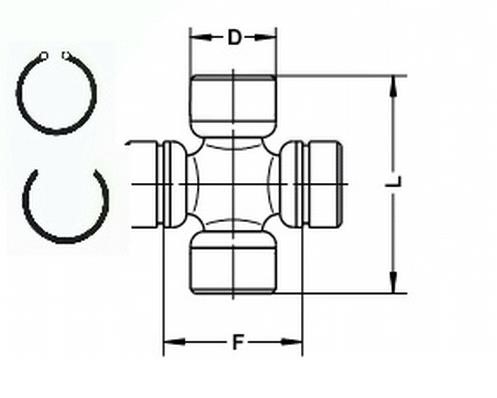 Joint, propeller shaft GKN-Spidan U 109