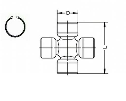 Joint, propeller shaft GKN-Spidan U-183