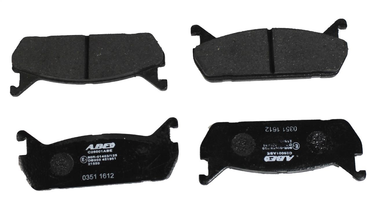 ABE C26001ABE Rear disc brake pads, set C26001ABE