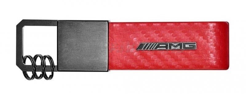 B66953427 Mercedes Mercedes-Benz Key Ring AMG Carbon Fiber Carbon Leather Red 2018