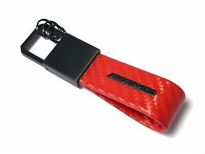 Mercedes-Benz Key Ring AMG Carbon Fiber Carbon Leather Red 2018 Mercedes B6 6 95 3427
