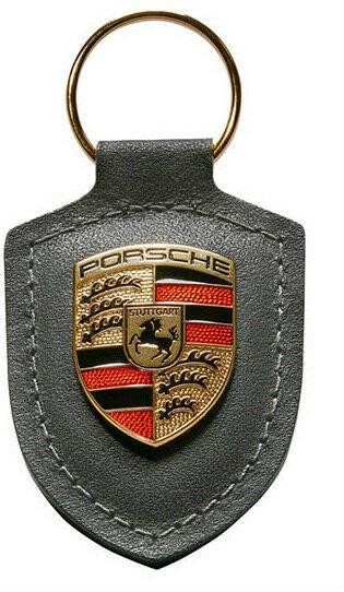 Porsche WAP 050 097 0H Porsche Crest Key Ring Grey WAP0500970H