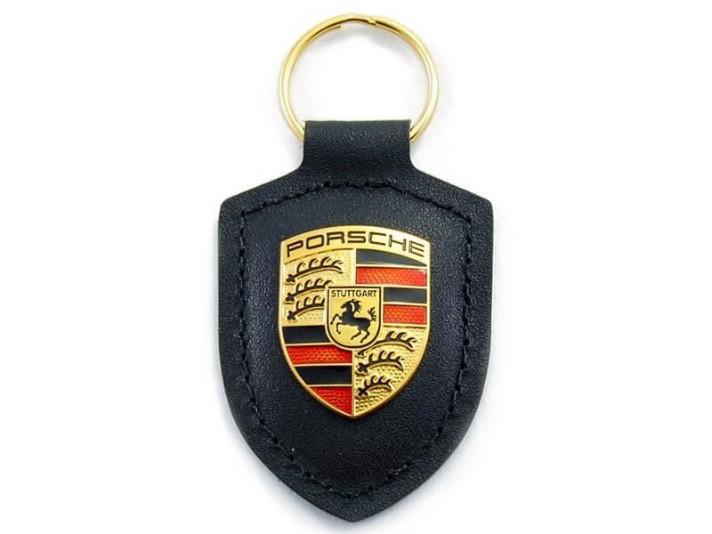 Porsche WAP 050 090 0E Porsche Crest Key Ring Black WAP0500900E