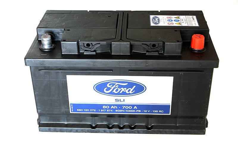 Starter battery Ford Transit: 1917574 Ford Battery Ford SLI 12V 80Ah 700A(EN) R+