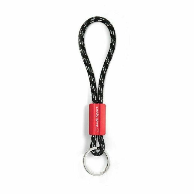 VAG 3181800500 Audi Sport Key Chain Cord Key Ring Black 3181800500