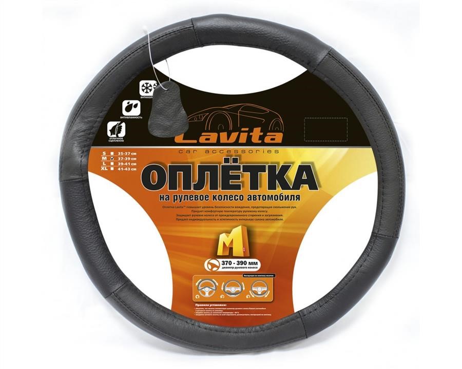 Lavita LA 26-B415-1-M Steering wheel cover leather black M (37-39 cm) LA26B4151M