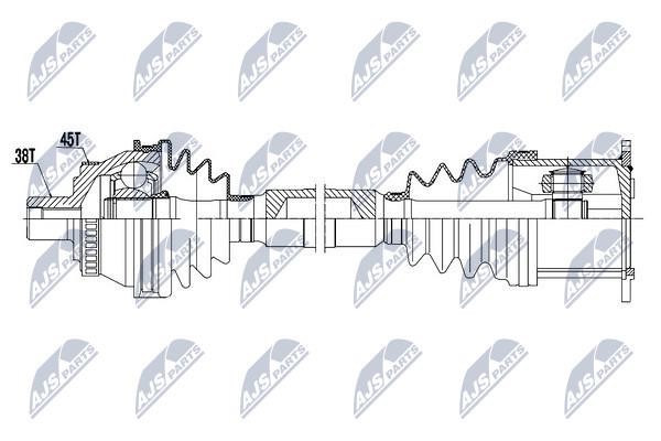 Drive shaft left NTY NPW-AU-006