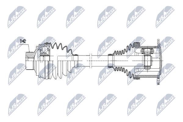 Drive shaft NTY NPW-AU-009