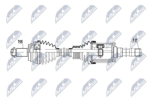 Drive shaft right NTY NPW-BM-040