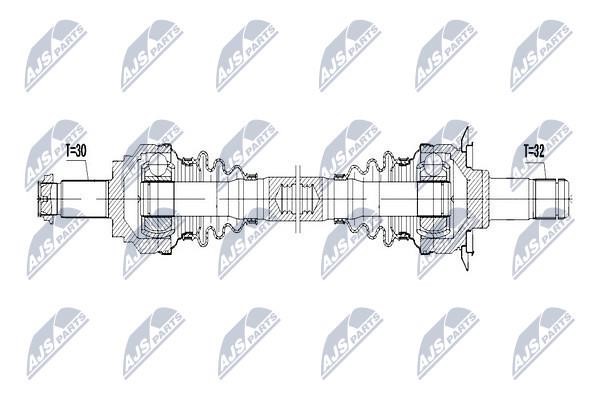 Drive shaft right NTY NPW-BM-041