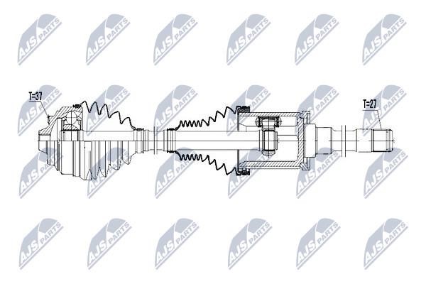 Drive shaft right NTY NPW-BM-046